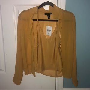 mustard blouse with tank